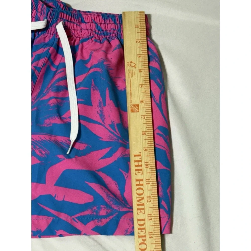 Chubbies The Floral Leaf Pink  & Blue Swim Trunks Shorts Men's Small 5.5